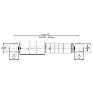 Амортизатор задн ISUZU FARGO/ELF 250/350 NPR57/58/59/HINO/TOYOTA DYNA BU7#/8#/9# 95- лев=RH SAT