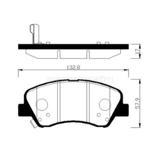 Колодки тормозные перед HYUNDAI SOLARIS 10-/CRETA 15-/KIA RIO 10- CTR