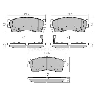 Колодки тормозные перед KIA RIO 00-05 SAT