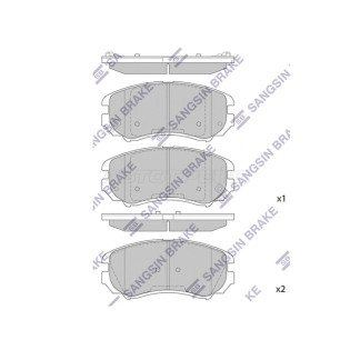 Колодки тормозные перед KIA SOUL 08-/CHERY TIGGO 7 PRO 19- SANGSIN BRAKE