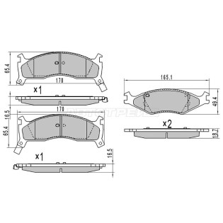 Колодки тормозные перед KIA SPORTAGE 94-03 SAT