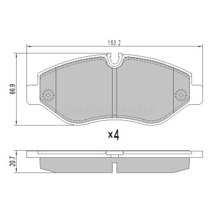 Колодки тормозные перед MERCEDES SPRINTER 06- 3/5-T SAT