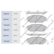 Колодки тормозные перед NISSAN TIIDA C11 06-/ JUKE F15 10-/ NOTE E11 05- SANGSIN BRAKE