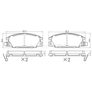 Колодки тормозные перед OPEL переднONTERA 92-98/CAMPO 91-01/ISUZU TROOPER 84-91 SAT