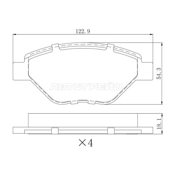 Колодки тормозные перед RENAULT MEGANE II 02-09 SAT