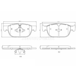 Колодки тормозные перед VOLVO S60 19-/S90 16-/XC60 17-/XC90 14- SAT