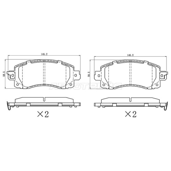 Колодки тормозные передние SUBARU IMPREZA 16-/XV 17- SAT