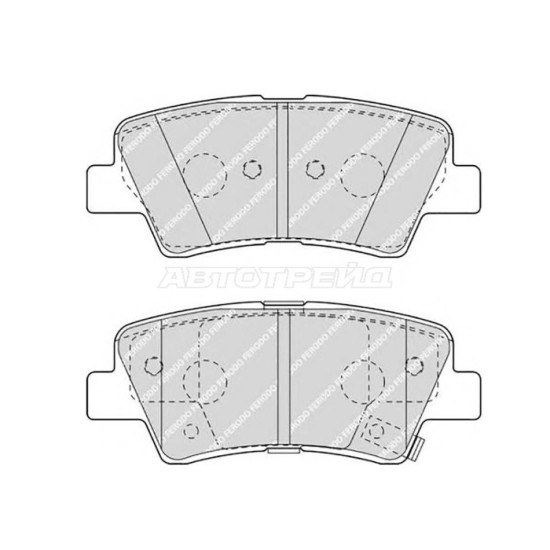 Колодки тормозные зад HYUNDAI GETZ 05-09/SANTA FE 01-06/SONATA 04-09 FERODO