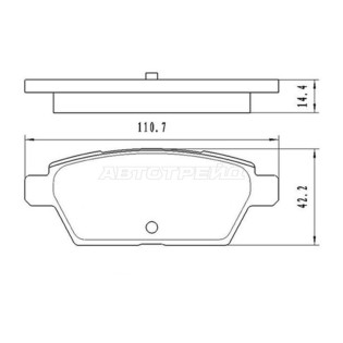 Колодки тормозные зад MAZDA6 GG/GY 02-07 SAT