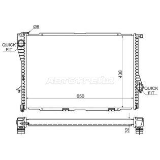 Радиатор BMW 5-Series 95-04 / 7-Series 94-01 SAT