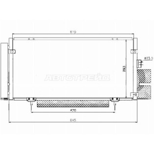 Радиатор кондиционера Subaru Legacy 03-09 / Outback 03-09 / Legacy B4 03-09 SAT