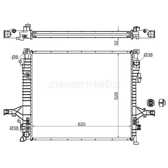 Радиатор Volvo XC90 02-14 SAT