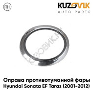 Оправа противотуманной фары правая хром Hyundai Sonata EF Тагаз (2001-2012) KUZOVIK
