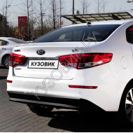 Бампер задний в цвет кузова Kia Rio 3 (2015-2017) седан рестайлинг