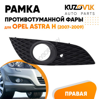 Рамка противотуманной фары правая Opel Astra H (2007-2009) рестайлинг KUZOVIK